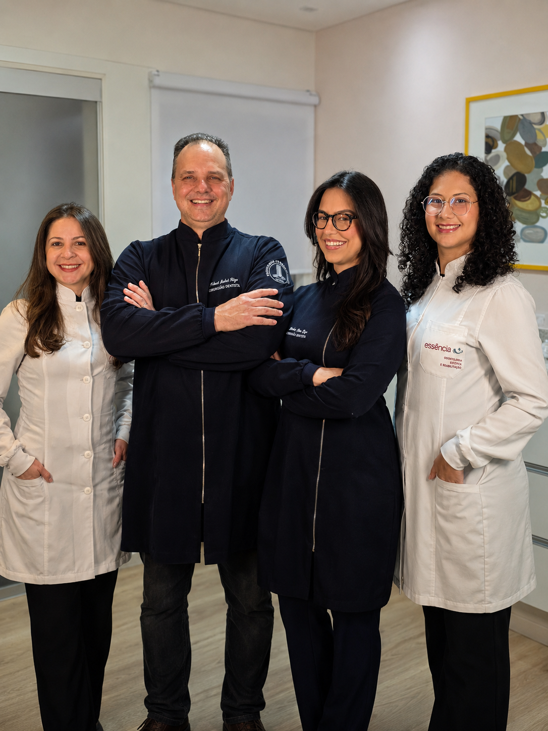 Atendimento acolhedor em uma clínica odontológica moderna